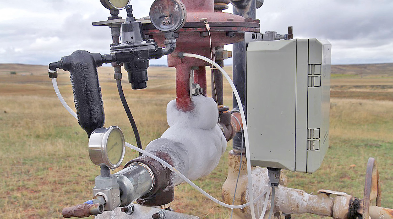 Frozen Valve at a Well Site