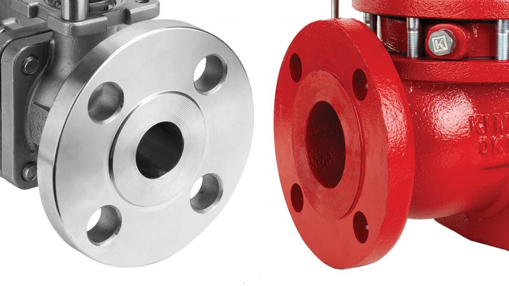 Flange valve connections