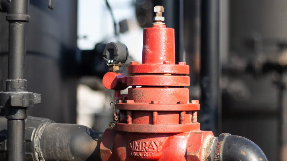 Kimray Regulator at a Well Site