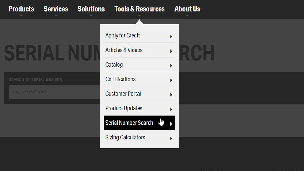 Tools and Resources Menu