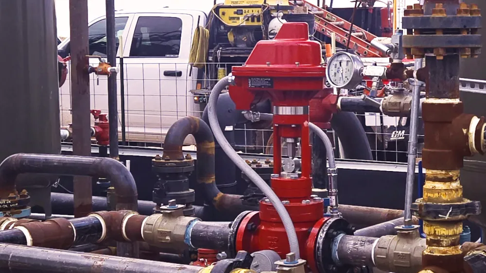 Electric Actuator Installed at Well Site