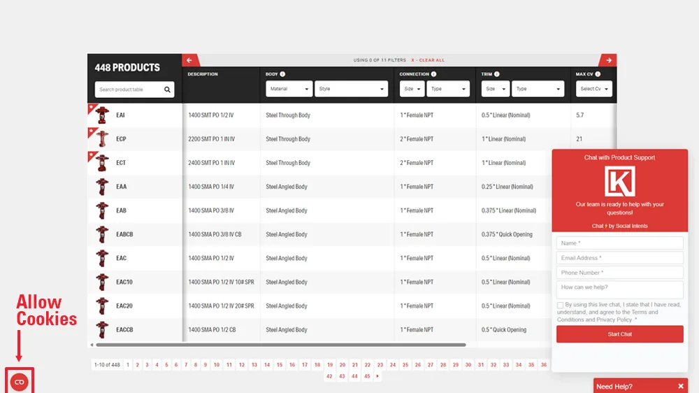 Allow Cookies for the Full Live Chat Experience