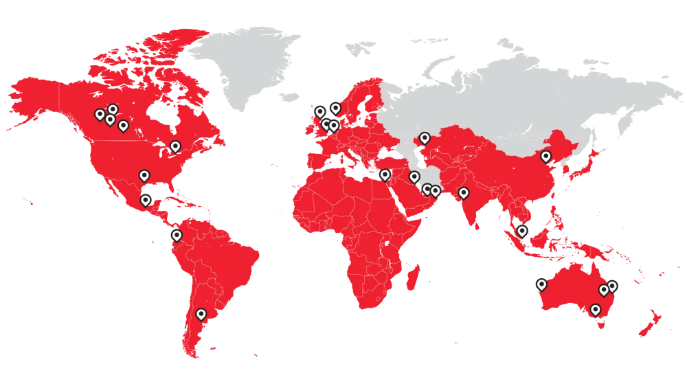 Kimray Sales Territory Across the World