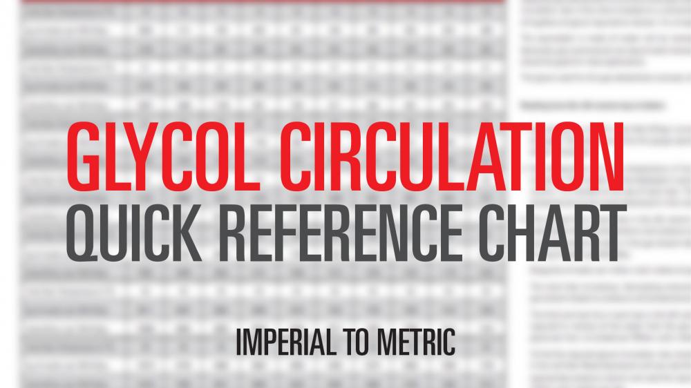 Glycol Circulation Conversion Chart