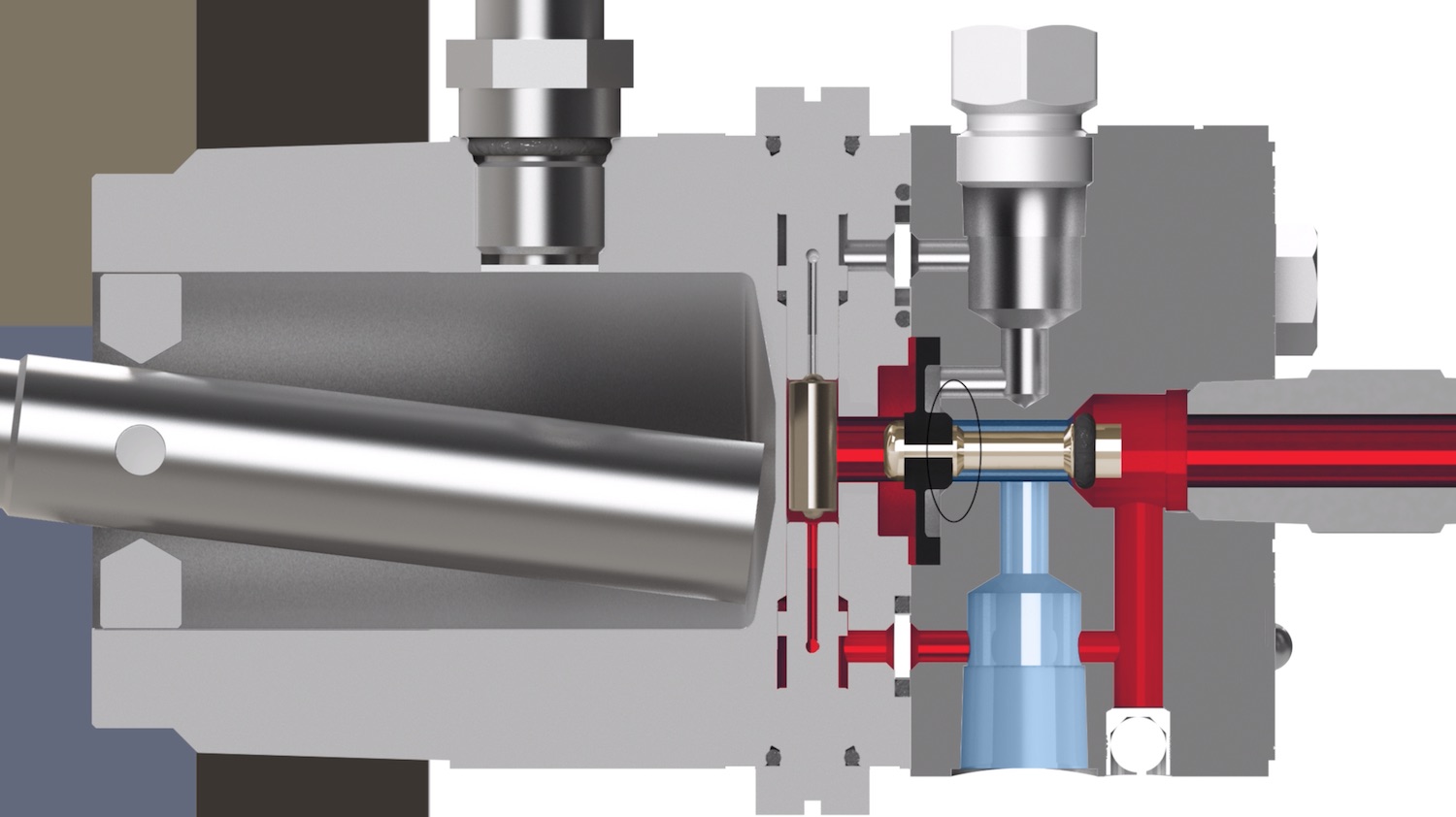 Diaphragm Creating Seal to Block Vent Path in Liquid Level Switch