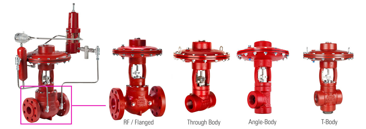 Valve Body Options Include RF/Flanged, Through Body, Angle Body, and T-Body