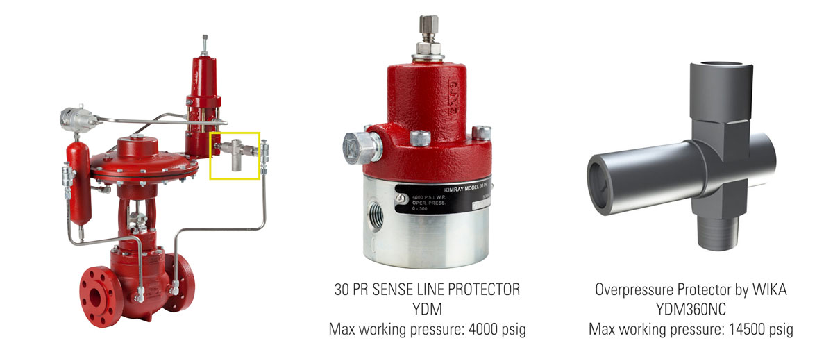 Sense Line Protector on a High Pressure Control Valve Package
