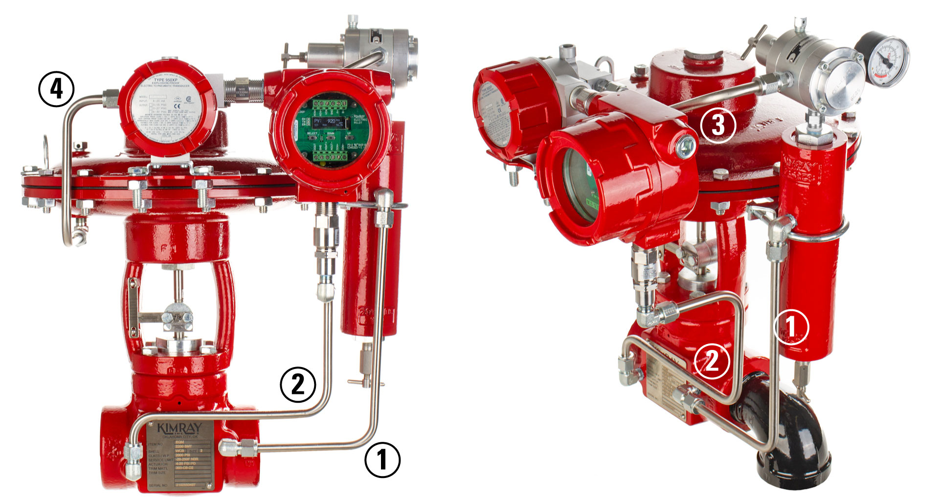 Tubing Locations for an Electric Valve Controller