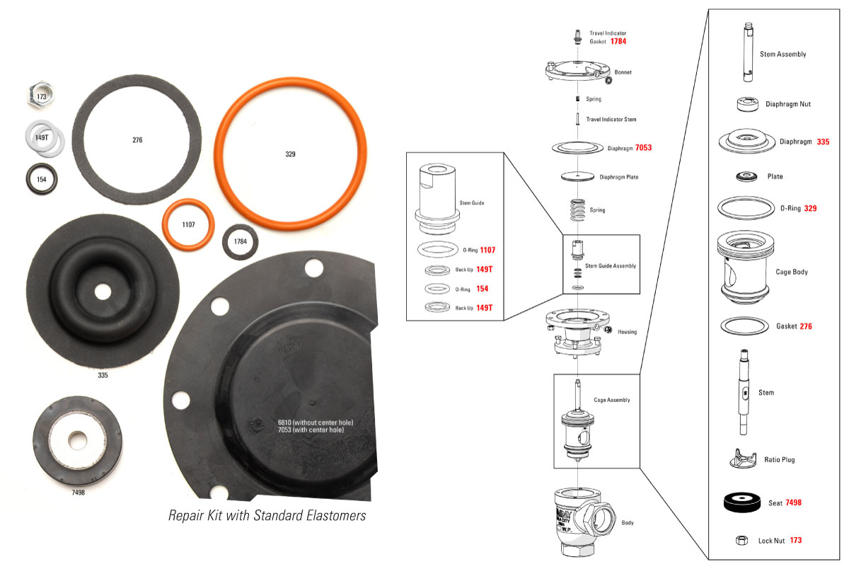 Diaphragm Balanced Repair Kit