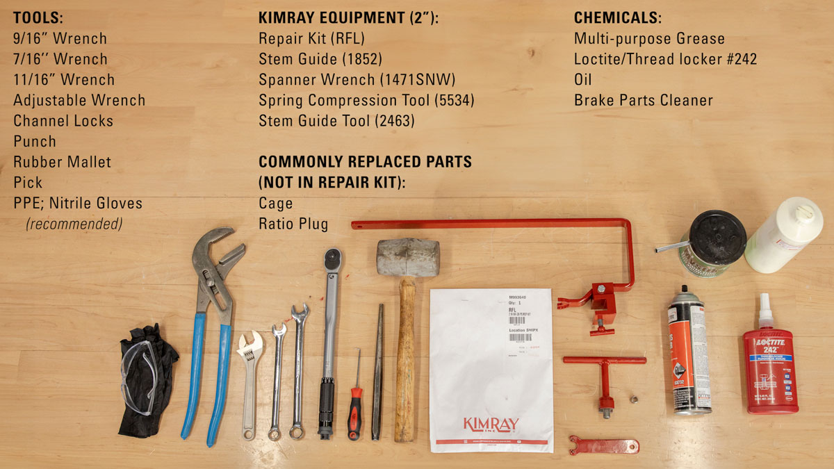 Tools and Equipment Needed