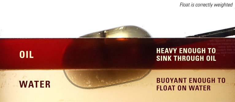 Properly weighted float