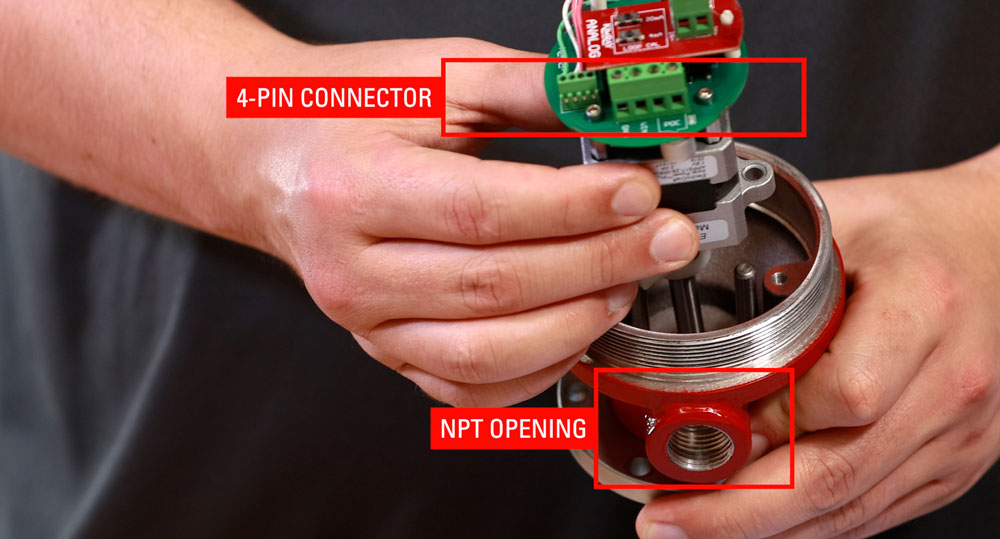 4-Pin Connector and NPT Opening Alignment