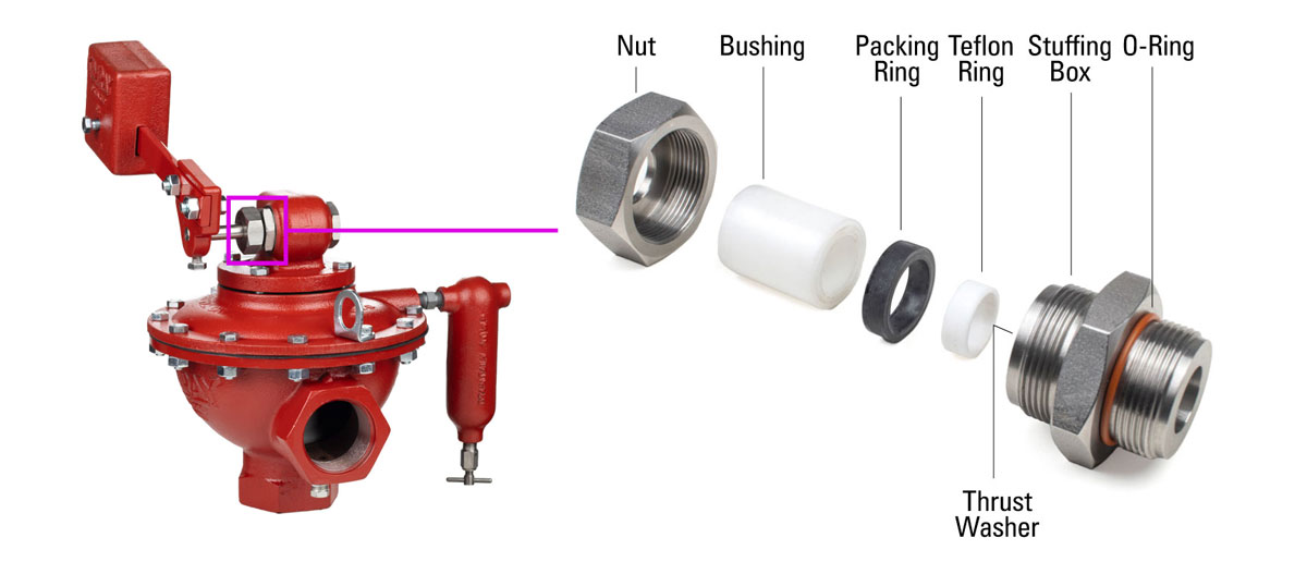 Weight Operated Dump Valve Packing Design