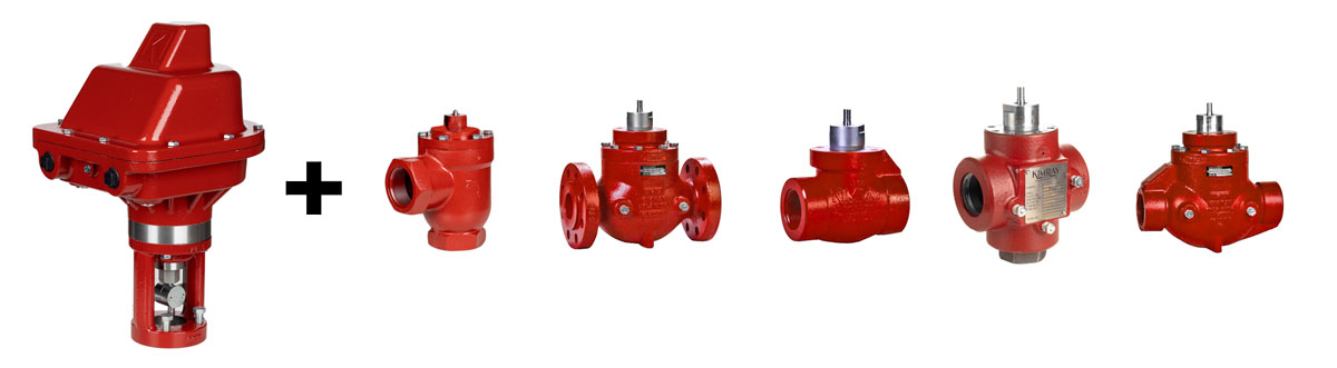 kimray electric actuator can be paired with most kimray valve bodies