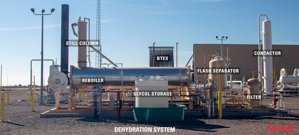 natural gas dehydration system components and vessels