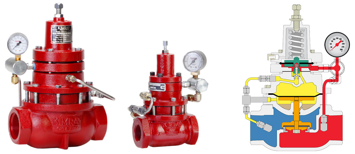 non-vent back pressure regulator 2in and 1in with illustration