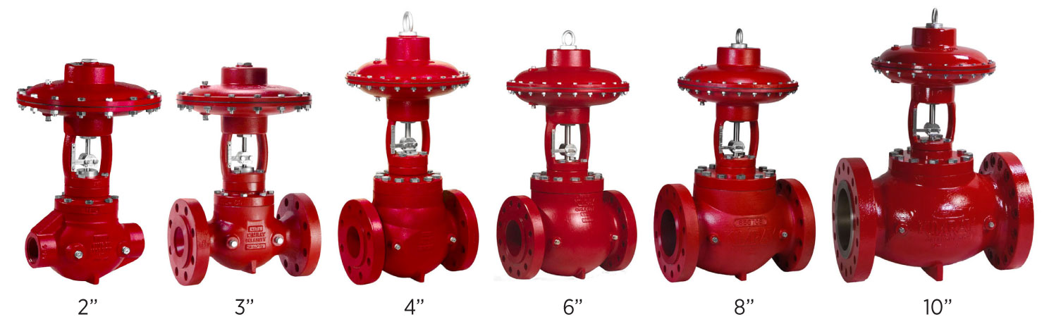cage guided kimray control valves photos in sizes from 2"-10"