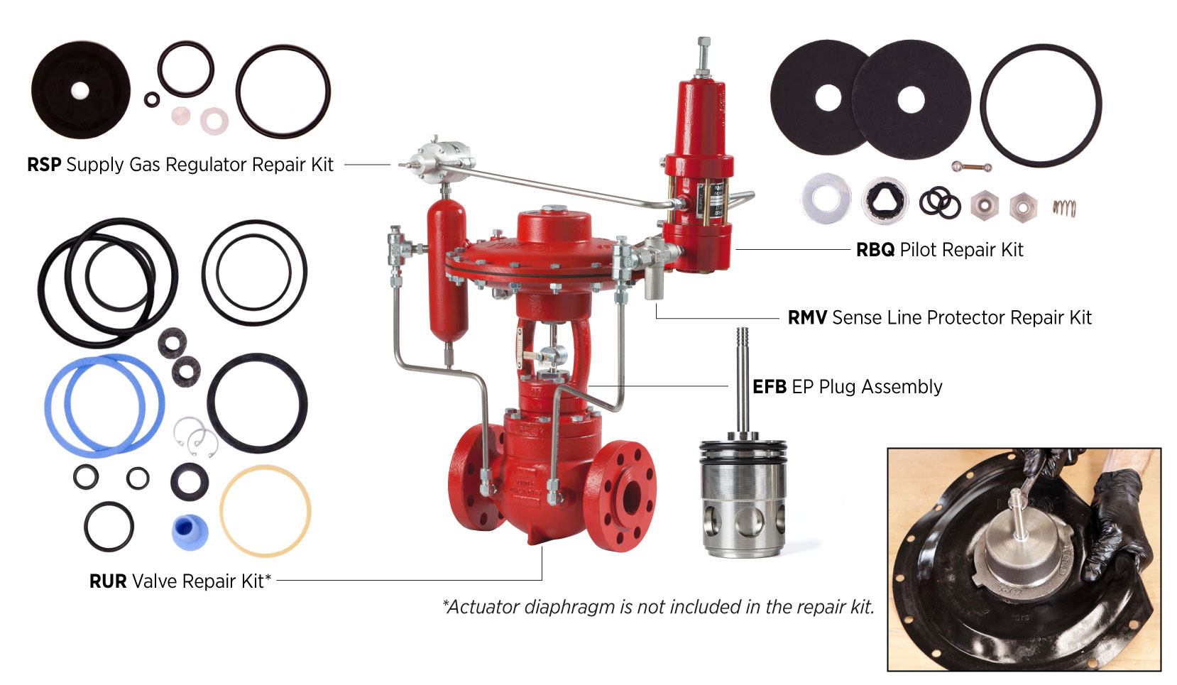 hpcv package repair kits and where they are used on the valve