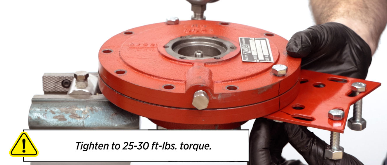 mount the bracket when putting in final bolts