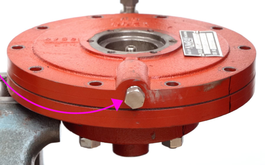 where to insert connector if upper pilot housing is stuck