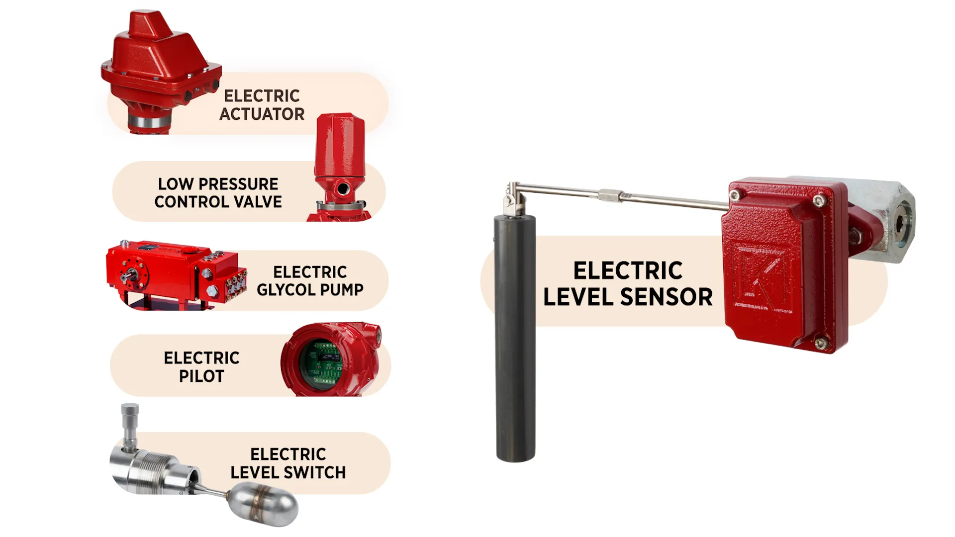 Kimray Electrix Products with Electric Level Sensor