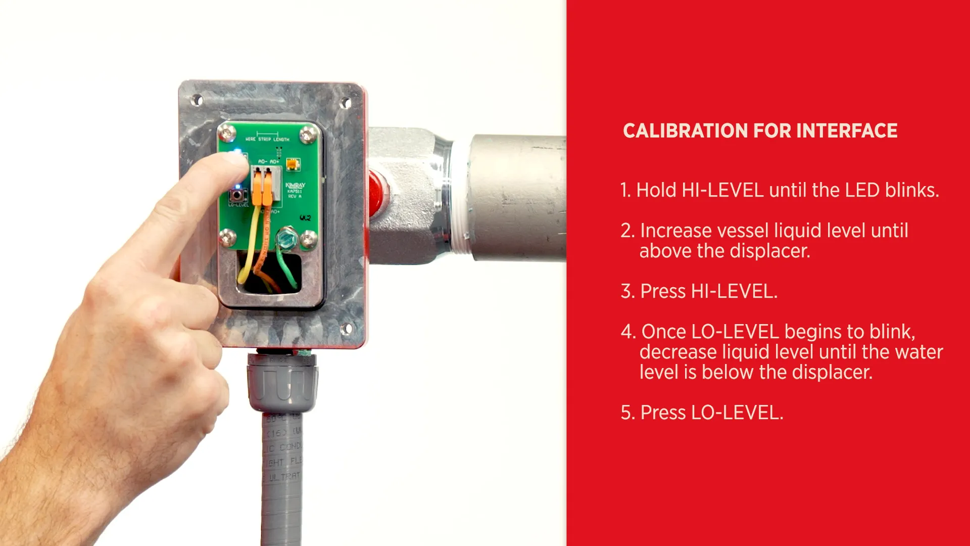 Kimray Electric Level Sensor Calibration Steps