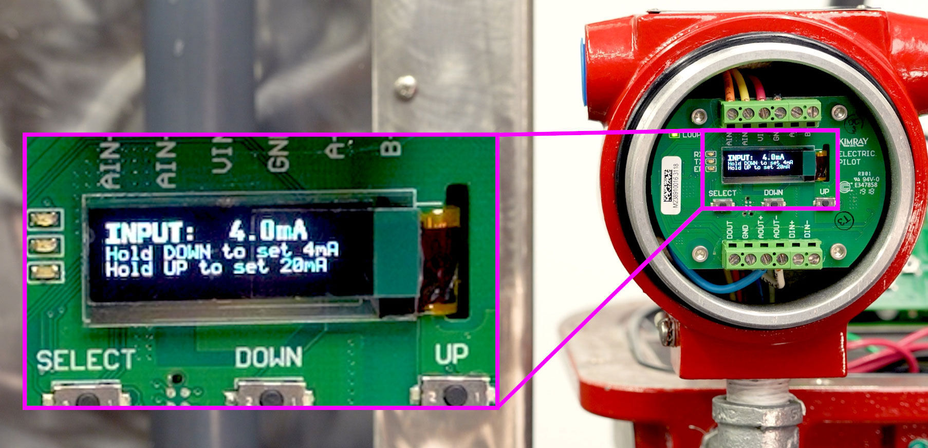 calibración del electric level sensor