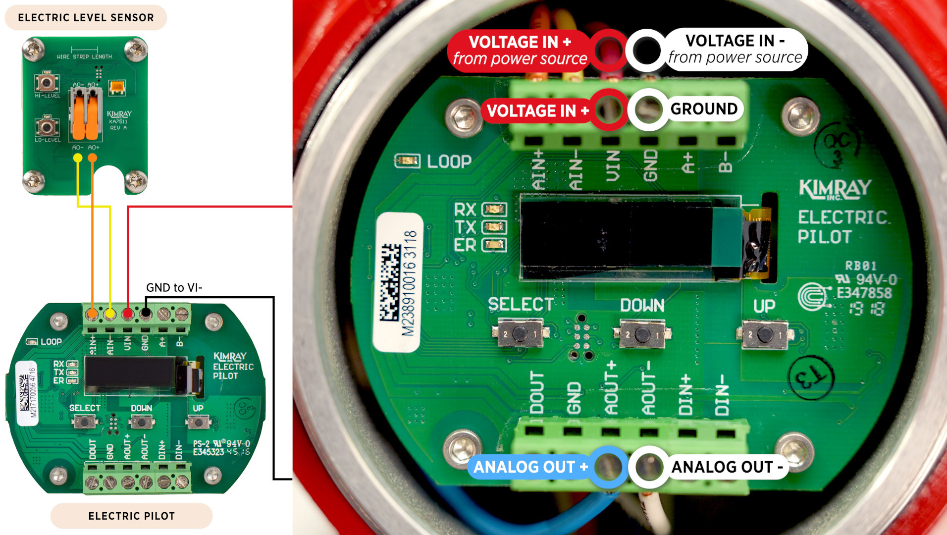 Electric Level Sensor wiring to Electric Pilot