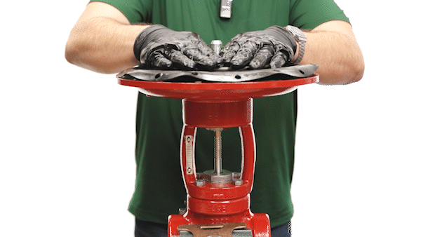 gif showing pushing down on diaphragm plate