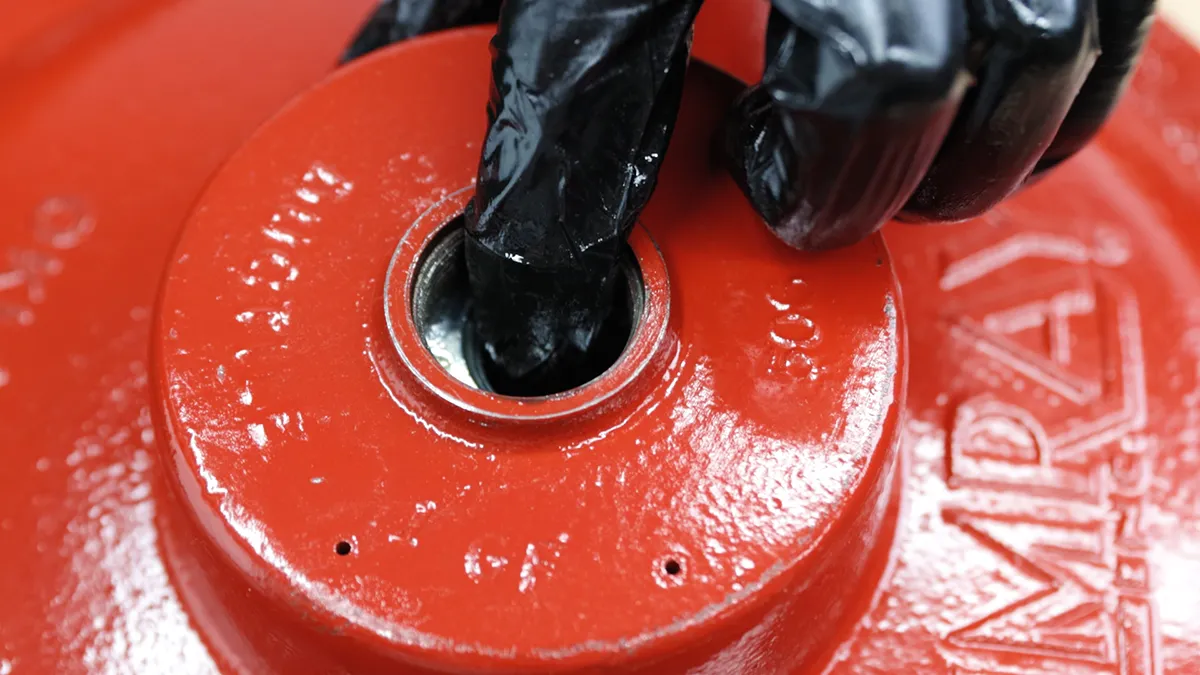 align the spring plate from on top the bonnet