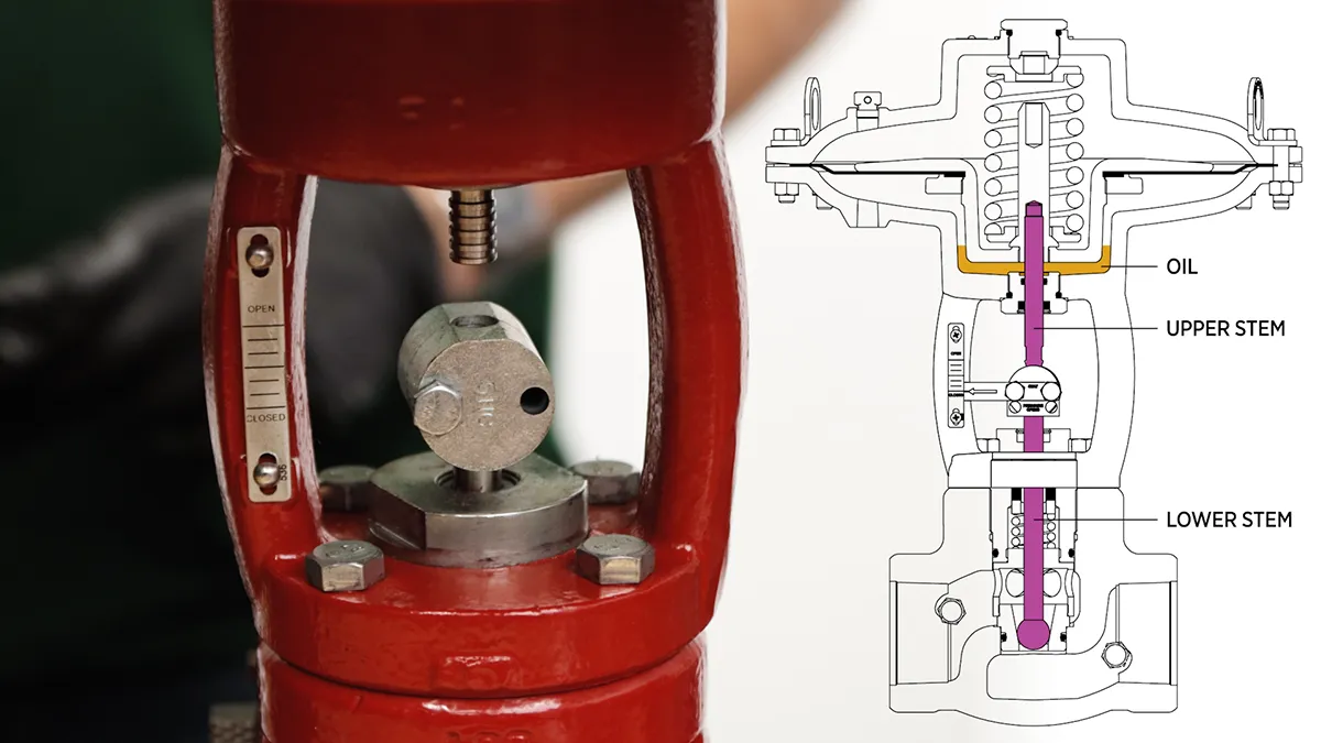 illustration and photo showing to raise upper stem but do not remove