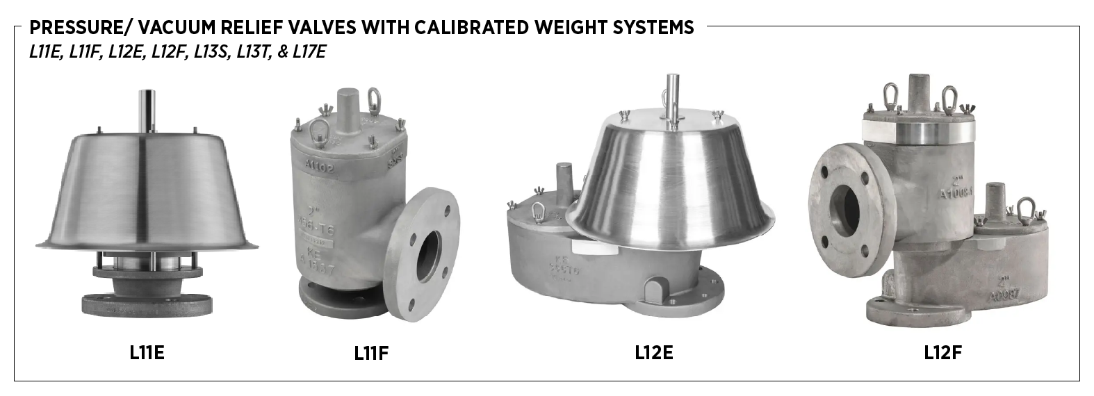 Photos of LaMOT PVRVs with calibrated weight systems, the L11E, L11F, L12E and L12F