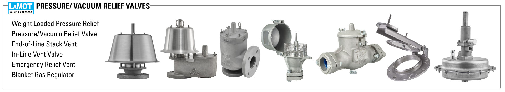 kimray's offerings of LaMOT pressure/vacuum relief valves